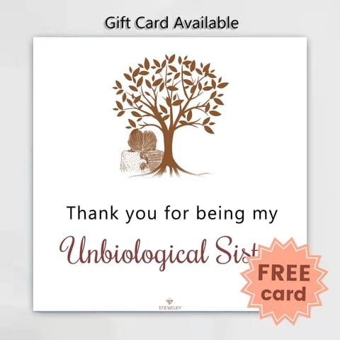 Last Day Promotion 48% OFF--🎁For Friend - Thank You for Being My Unbiological Sister Tree of Life Sisters Necklace