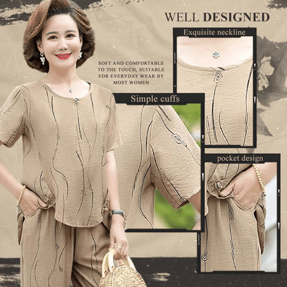 Elegant two-piece casual suit.