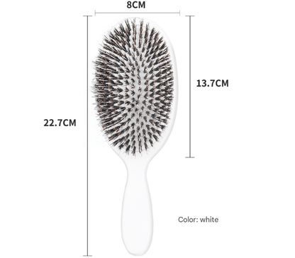 🔥LAST DAY 49% OFF- Smoother, Stronger, Shinier Hair - Boar Bristle Brush with Nylon Bristles and Microsphere Massaging Tips