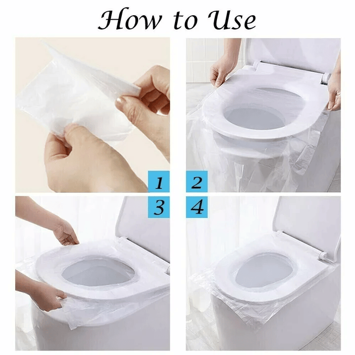 🔥SUMMER HOT SALE - 48% OFF🔥Biodegradable Disposable Plastic Toilet Seat Cover(50PCS/SET)