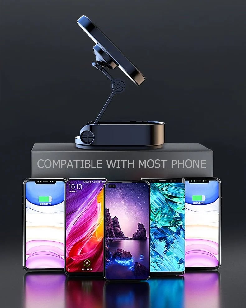 🔥48% OFF - Alloy Folding Magnetic Car Phone Holder