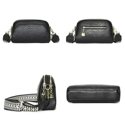 🔥Hot Sale 48% OFF🔥First Layer Cowhide Crossbody Bag Alligator Pattern Women Shoulder Bag for Work