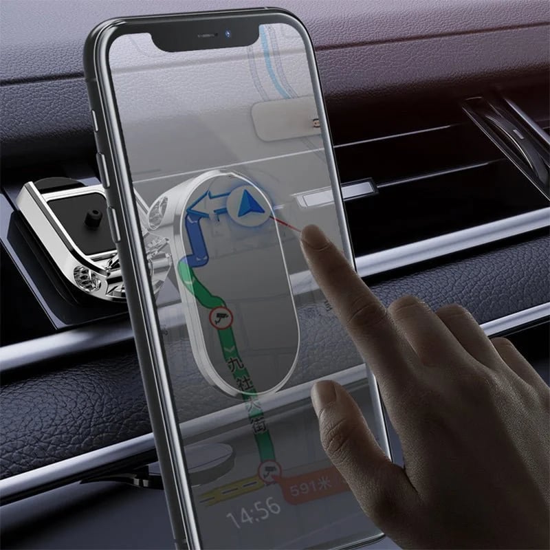 🔥48% OFF - Alloy Folding Magnetic Car Phone Holder