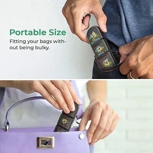 (🔥 Summer Hot Sale - Save 48% OFF) 21 Grid Black Pill Box Sorting Box, Buy 2 Free Shipping
