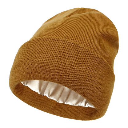 🔥LAST DAY 49% OFF- Satin Lined Knit Beanie Hat
