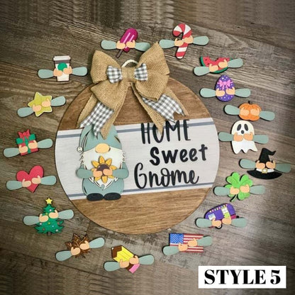 🎉Promotion-49% OFF 🎉-Cute 3D Seasonal Interchangeable Gnome Door Hanger