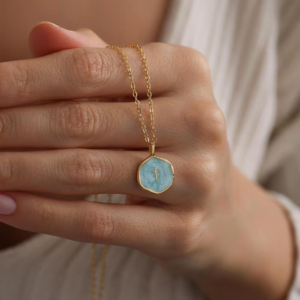 ✨New Arrival✝️The "Serene Faith" Vintage Oval Cross Necklace