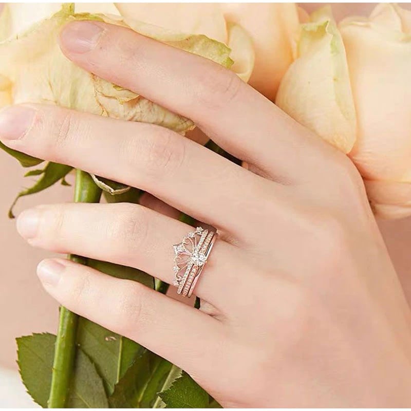 49% OFF - Keep Me In Your Heart - Crown Ring (Adjustable - One Size Fits All)