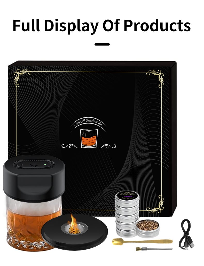 🔥LAST DAY 49% OFF- Electric Cocktail Smoker Kit  Built-in Lighter