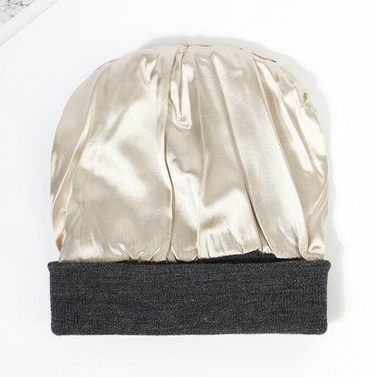 🔥LAST DAY 49% OFF- Satin Lined Knit Beanie Hat