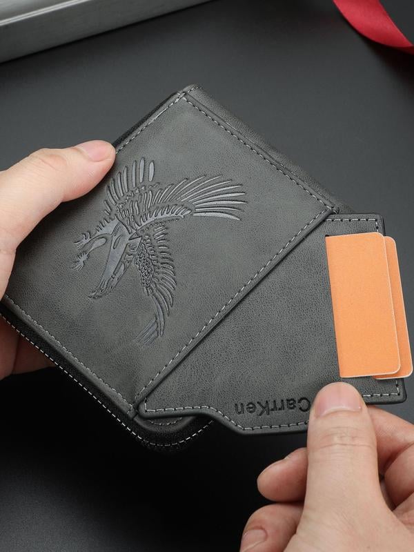 🔥Last Day 49% OFF🔥Men's Vintage Eagle Embossed Short Wallet