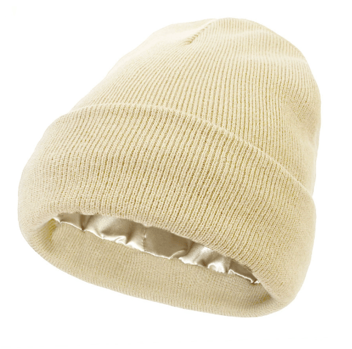🔥LAST DAY 49% OFF- Satin Lined Knit Beanie Hat