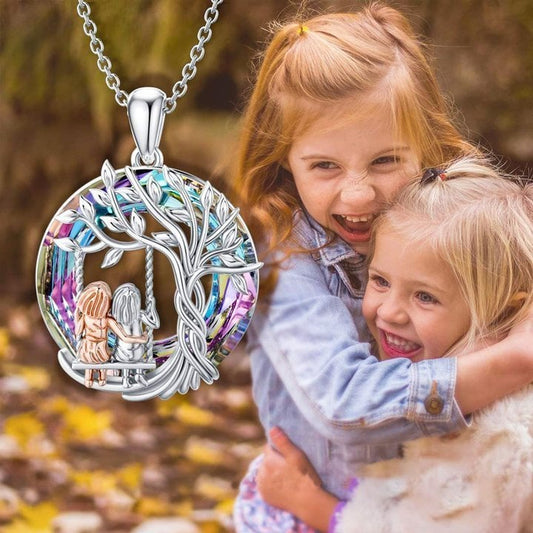 Last Day Promotion 48% OFF--🎁For Friend -  Thank You for Being My Unbiological Sister Tree of Life Sisters Necklace