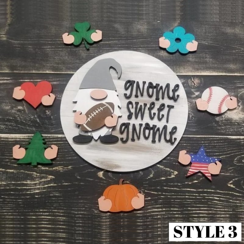 🎉Promotion-49% OFF 🎉-Cute 3D Seasonal Interchangeable Gnome Door Hanger