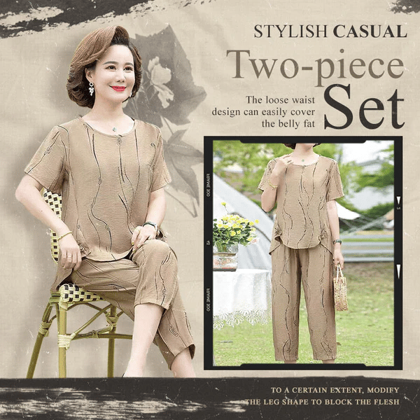 Elegant two-piece casual suit.