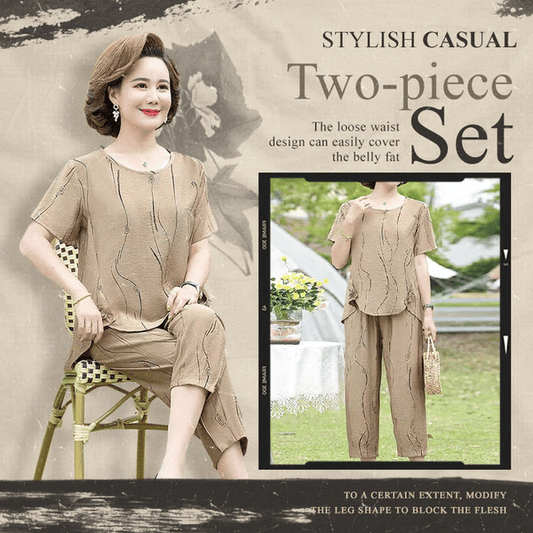 Elegant two-piece casual suit.