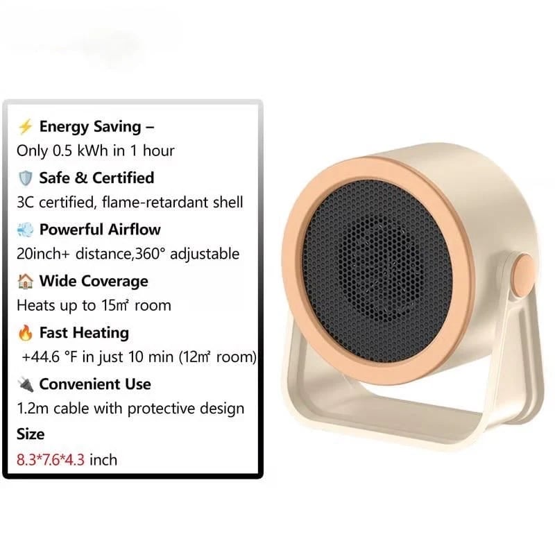 🔥LAST DAY 49% OFF- ❄️2026 Portable Instant-Heat Heater – Outdoor & Desktop Mini Radiator
