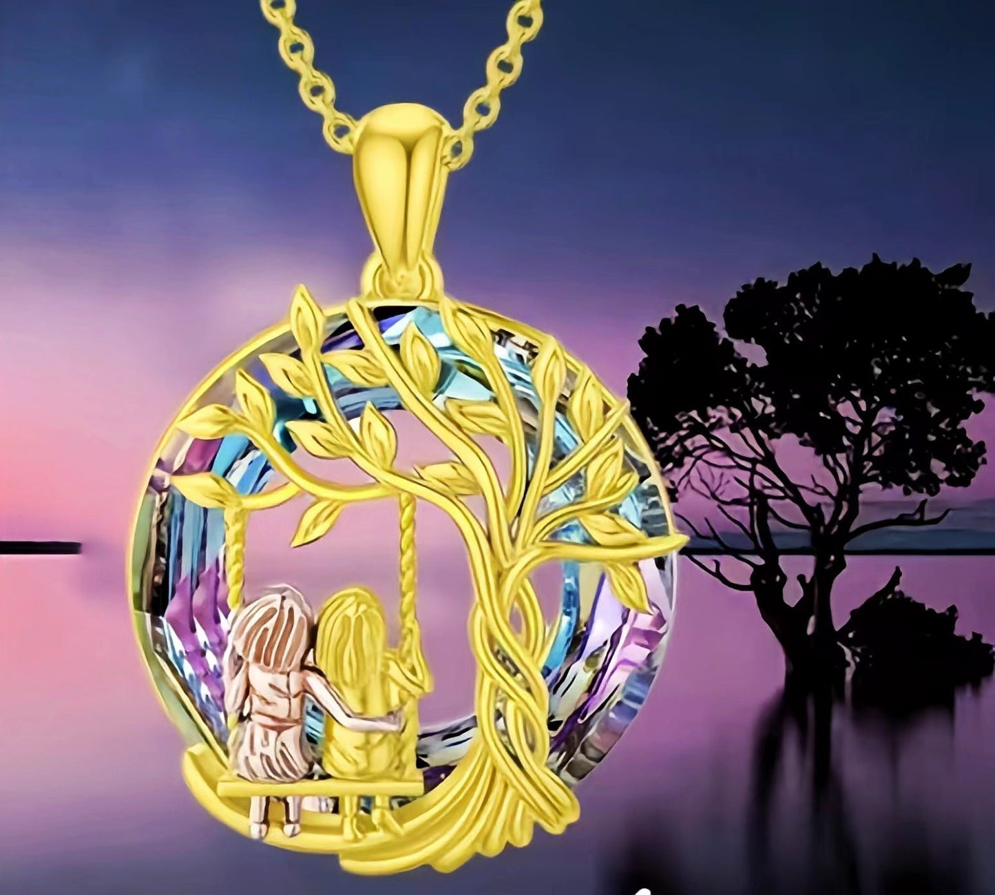 Last Day Promotion 48% OFF--🎁For Friend -  Thank You for Being My Unbiological Sister Tree of Life Sisters Necklace