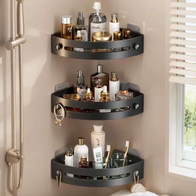 🔥LAST DAY 49% OFF- Triangle Shower Caddy Drill Free Wall MountShower Organizer(3 PCS)