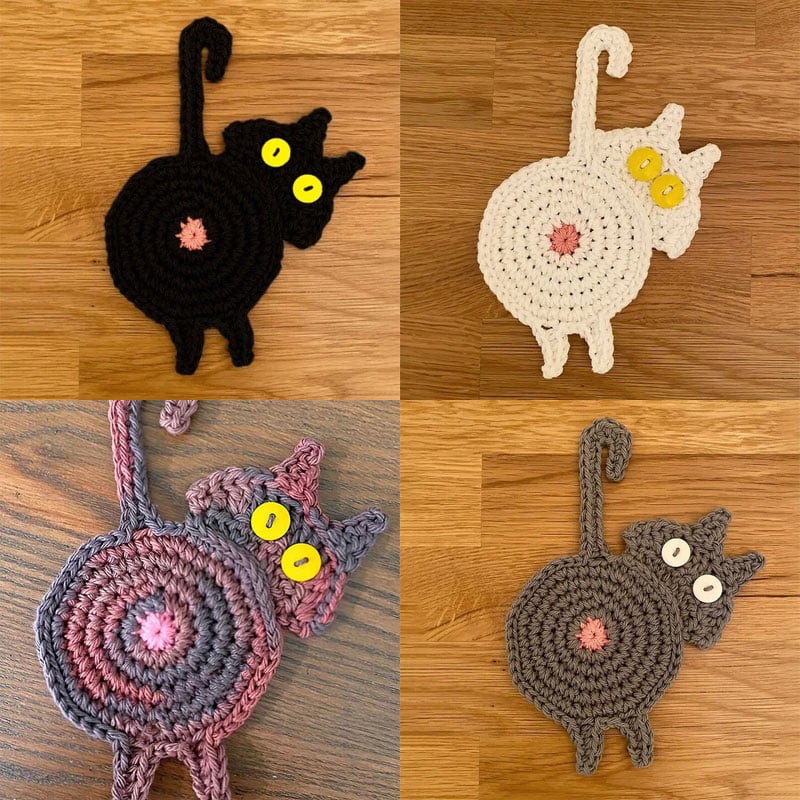🎄Early Christmas Sale🎁-Cat Butt Coasters