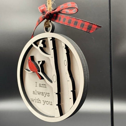 Handmade memorial ornament with Cardinals- We Are Always With You💖