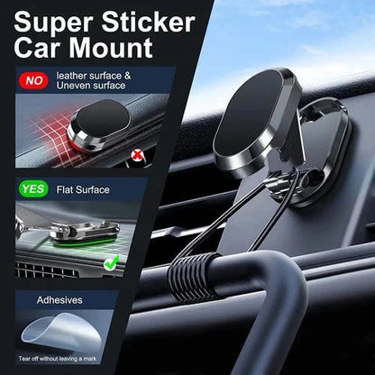 🔥48% OFF - Alloy Folding Magnetic Car Phone Holder