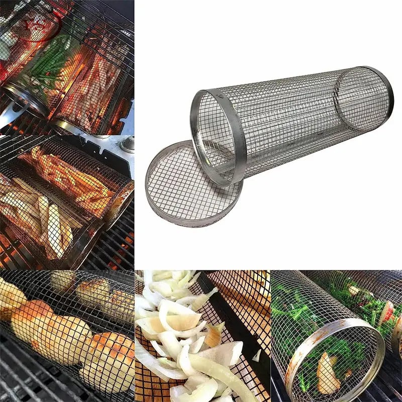 🔥Last Day 49% OFF🔥Rolling Grilling Basket-BUY 4 GET 2 FREE