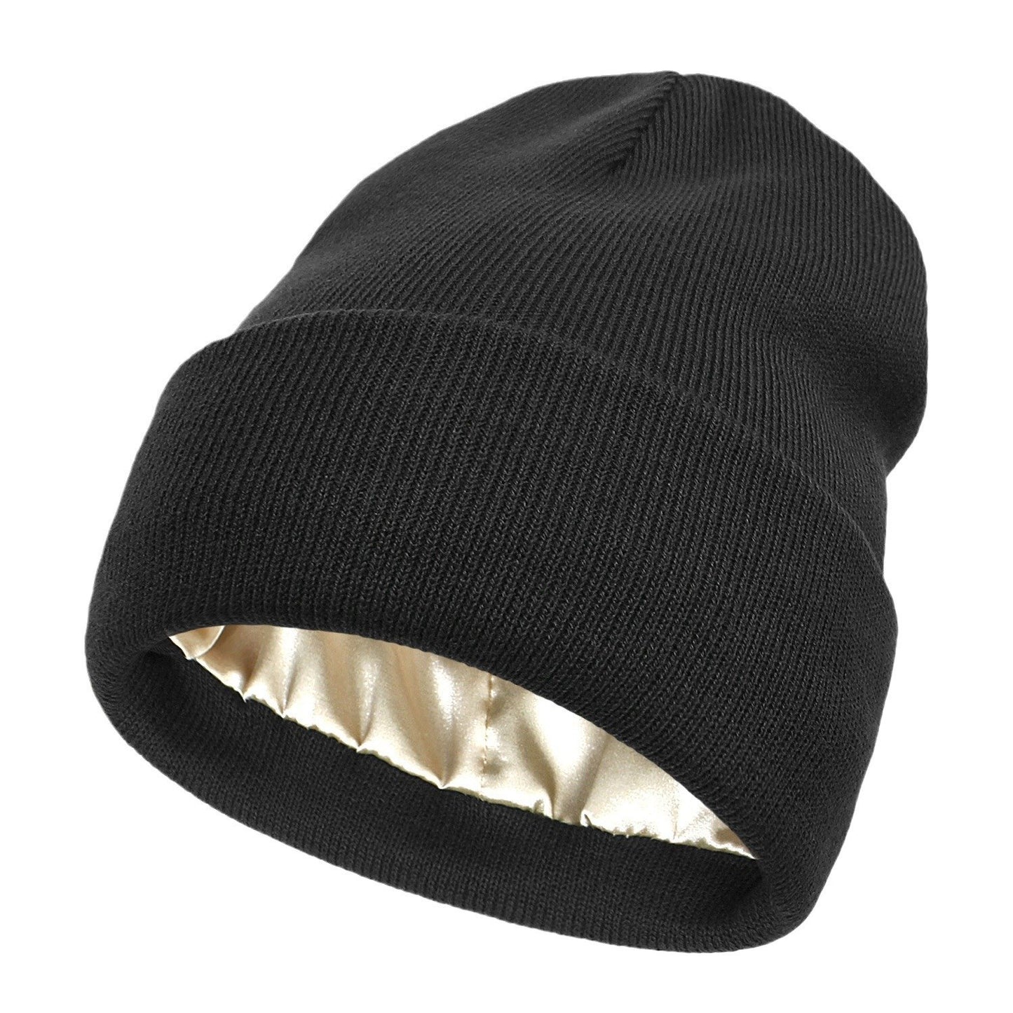 🔥LAST DAY 49% OFF- Satin Lined Knit Beanie Hat