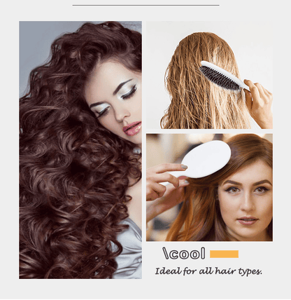 🔥LAST DAY 49% OFF- Smoother, Stronger, Shinier Hair - Boar Bristle Brush with Nylon Bristles and Microsphere Massaging Tips