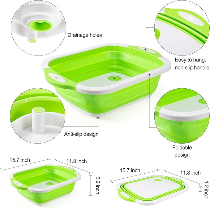 🔥LAST DAY 49% OFF- 🍗🥗BBQ & Meal Prep Tub | Collapsible Prep Tub🍖🏕️