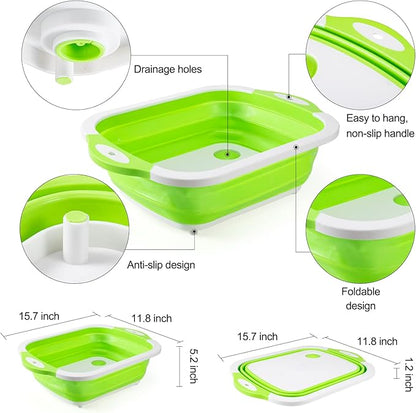 🔥LAST DAY 49% OFF- 🍗🥗BBQ & Meal Prep Tub | Collapsible Prep Tub🍖🏕️