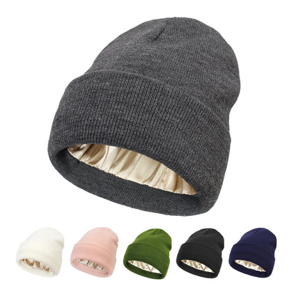🔥LAST DAY 49% OFF- Satin Lined Knit Beanie Hat
