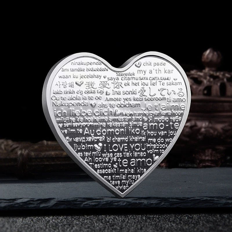 🔥 Beautiful Heart Love Coin With Roses