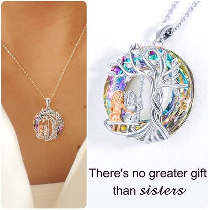 Last Day Promotion 48% OFF--🎁For Friend -  Thank You for Being My Unbiological Sister Tree of Life Sisters Necklace