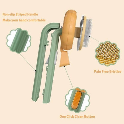 🐈Pumpkin Pet CombPet Grooming Self Cleaning Slicker Brush for Dogs Cats Puppy Rabbit