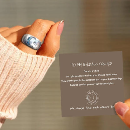 🔥Hot Sale🔥To My Badass Squad Ring - ''We always have each other's back''👩‍❤️‍👩