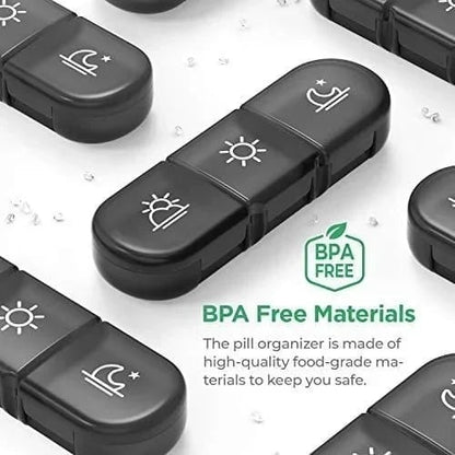 (🔥 Summer Hot Sale - Save 48% OFF) 21 Grid Black Pill Box Sorting Box, Buy 2 Free Shipping