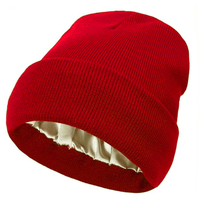 🔥LAST DAY 49% OFF- Satin Lined Knit Beanie Hat