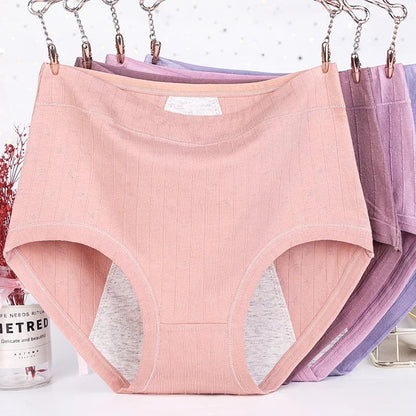 Hoch taillierter Übergröße-Baumwoll-Antibakterielle- und auslaufsichere physiologische Unterwäsche.