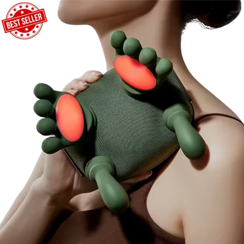 🔥LAST DAY 49% OFF- Shiatsu Neck & Shoulder Massager with Soothing Heat - Deep Tissue Kneading for Back & Neck Pain Relief