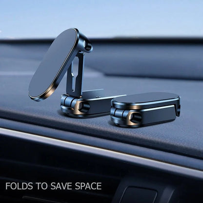 🔥48% OFF - Alloy Folding Magnetic Car Phone Holder