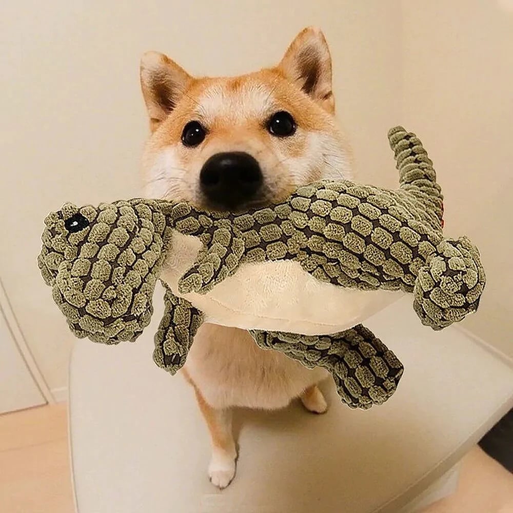 tear-resistant Robust Dino - Dog Toy 2.0 Upgraded Version
