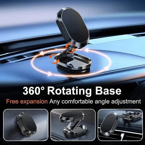 🔥48% OFF - Alloy Folding Magnetic Car Phone Holder