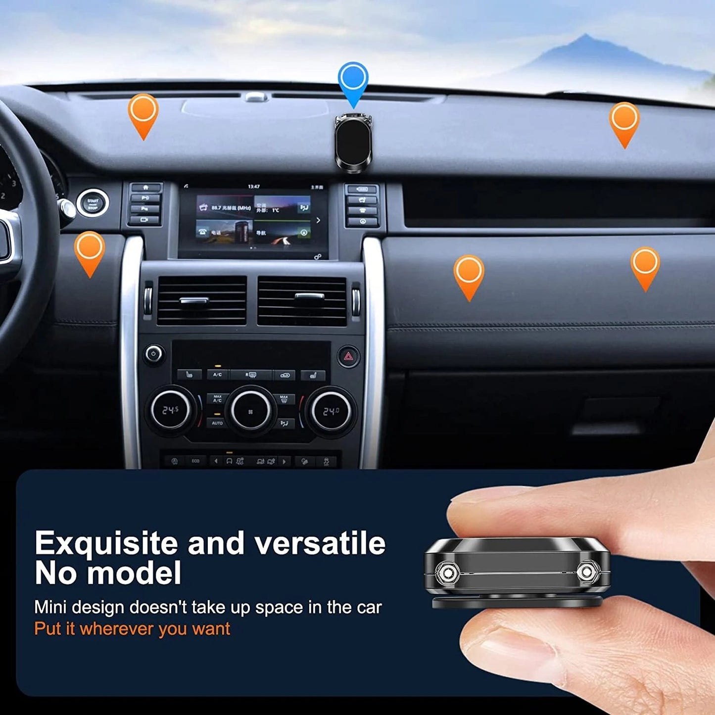 🔥48% OFF - Alloy Folding Magnetic Car Phone Holder