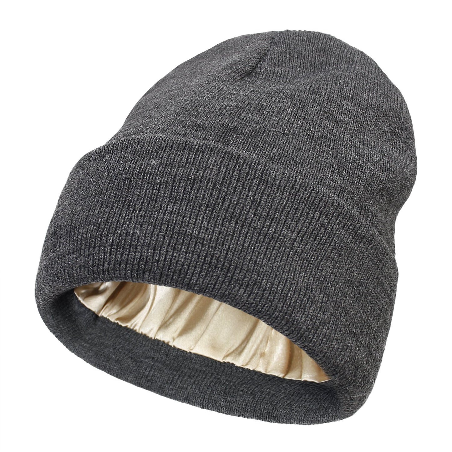🔥LAST DAY 49% OFF- Satin Lined Knit Beanie Hat
