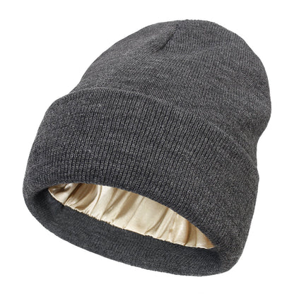🔥LAST DAY 49% OFF- Satin Lined Knit Beanie Hat