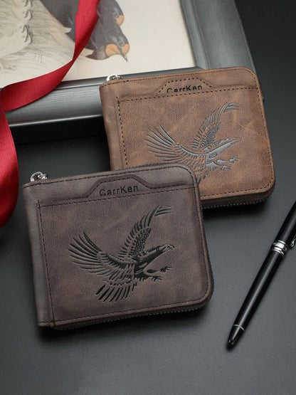 🔥Last Day 49% OFF🔥Men's Vintage Eagle Embossed Short Wallet