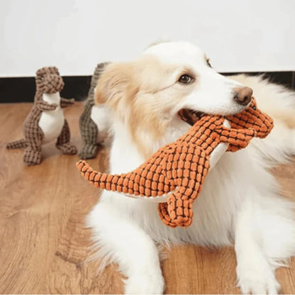 tear-resistant Robust Dino - Dog Toy 2.0 Upgraded Version