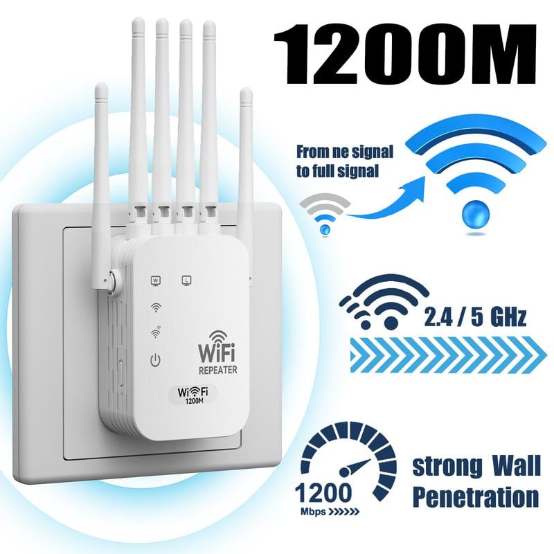 🔥LAST DAY 49% OFF- 📶WiFi Extender 6-Antenna Strong Signal🚀⚡